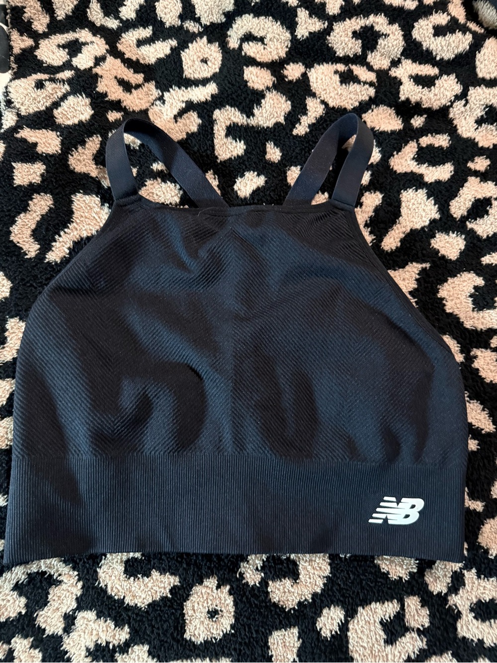 New Balance Black Seamless Medium Support Sports Bra
